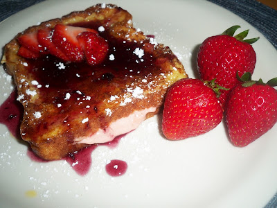Father's Day Stuffed French Toast: Almond or Strawberry?